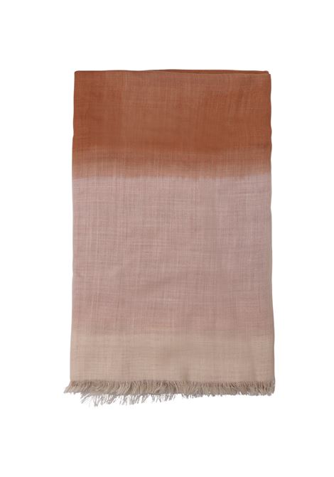 Foulard In Cashmere Sfumato Ocra/Rosso ALEXANDER MCQUEEN | 814421-3201Q7774